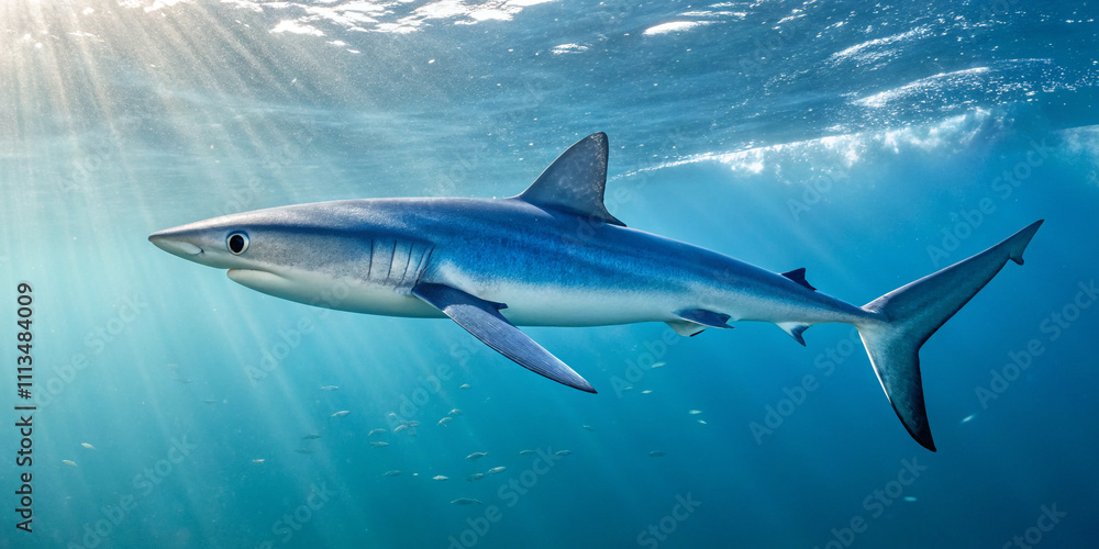 Obraz premium Blue Shark Side View