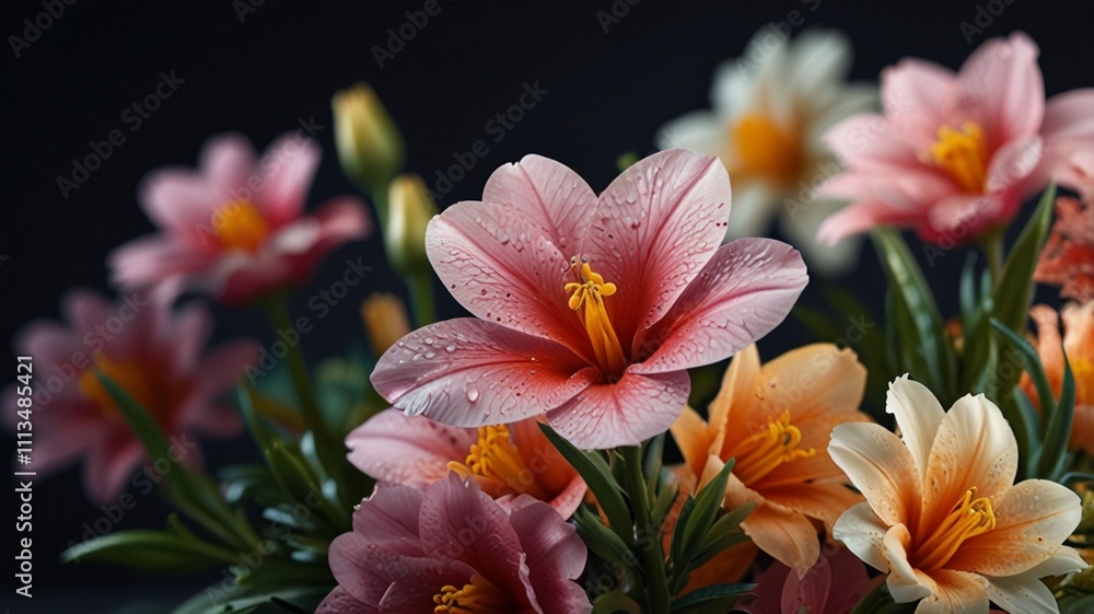 Fototapeta premium red and yellow flowers