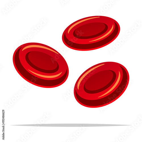 Red blood cells vector isolated illustration