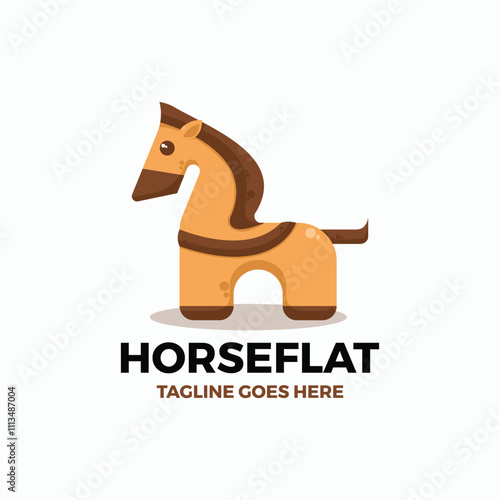 Horseflat Simple Mascot Logo