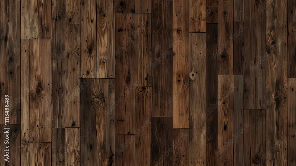 Naklejka premium Old wooden floor Generative AI