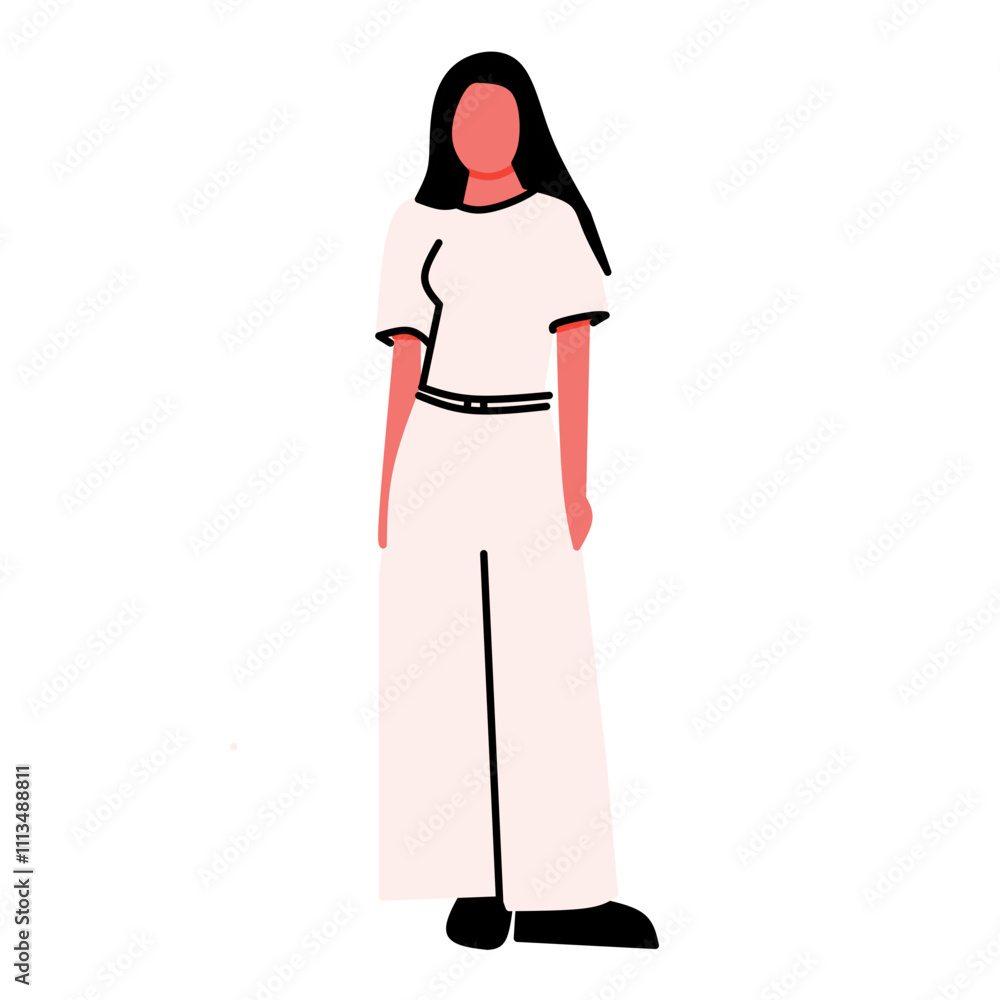 vector illustration of a woman, wearing a suit vector illustration of a woman, wearing a suit