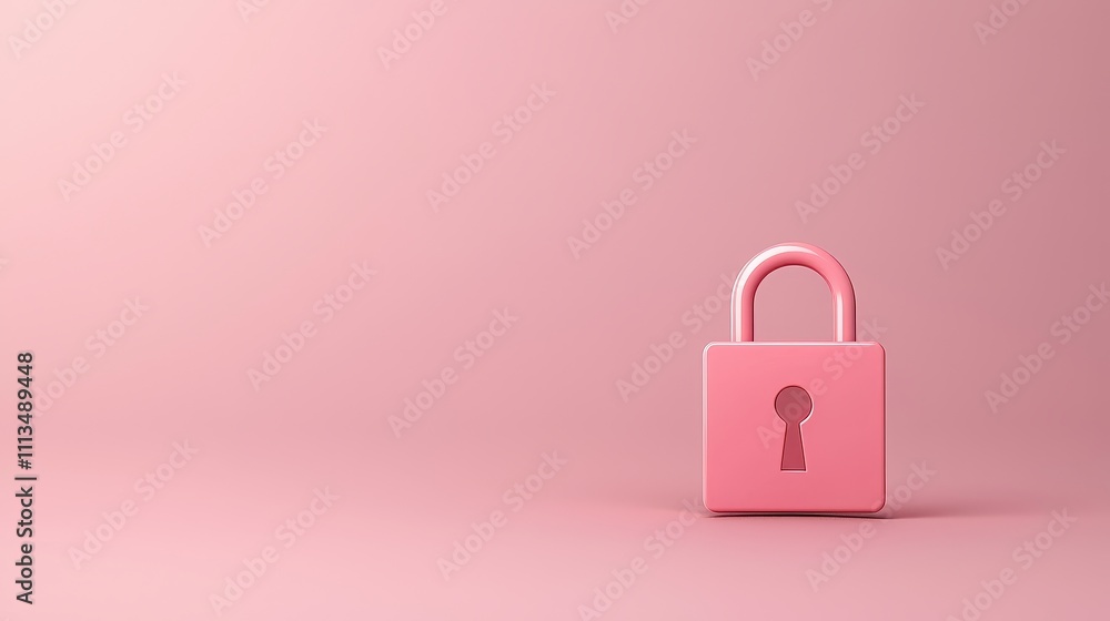 Pink Padlock on a Soft Pink Background Symbolizing Security, Protection, and Privacy in Digital and Physical Spaces Pink Padlock on a Soft Pink Background Symbolizing Security, Protection, and Privacy in Digital and Physical Spaces