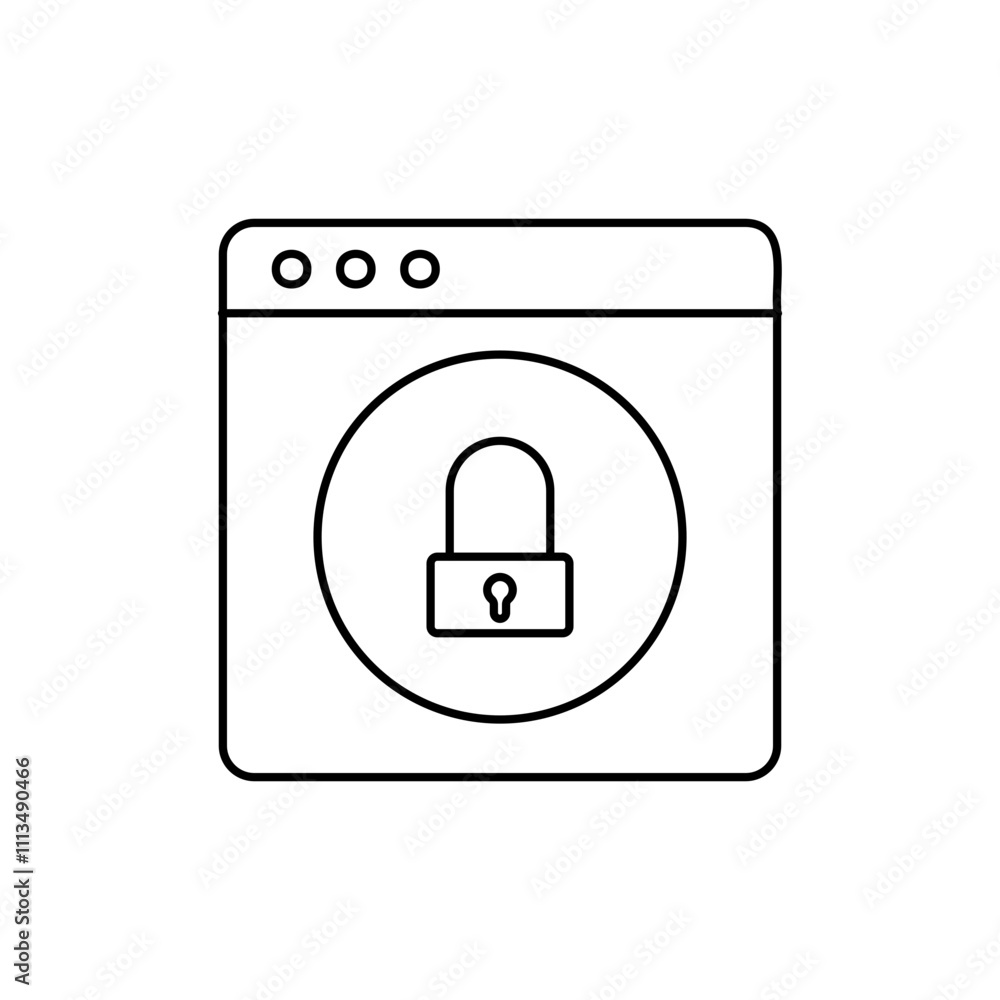 Outline Icon Security For Website Security Outline Icon Security For Website Security