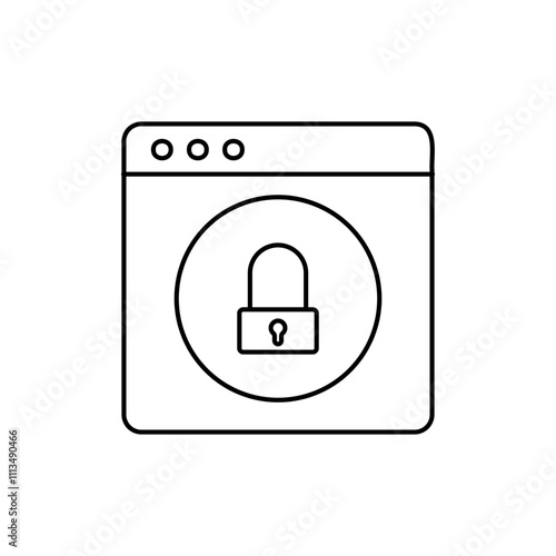 Outline Icon Security For Website Security