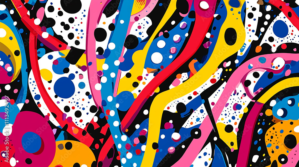 Fototapeta premium Graphic design background with a bold and dynamic composition, ideal for a business flyer Abstract and colorful background with geometric shapes and modern patterns, ideal for graphic design