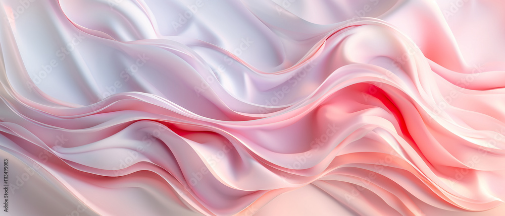 Soft pink and white waves create a dreamy abstract background. Soft pink and white waves create a dreamy abstract background.