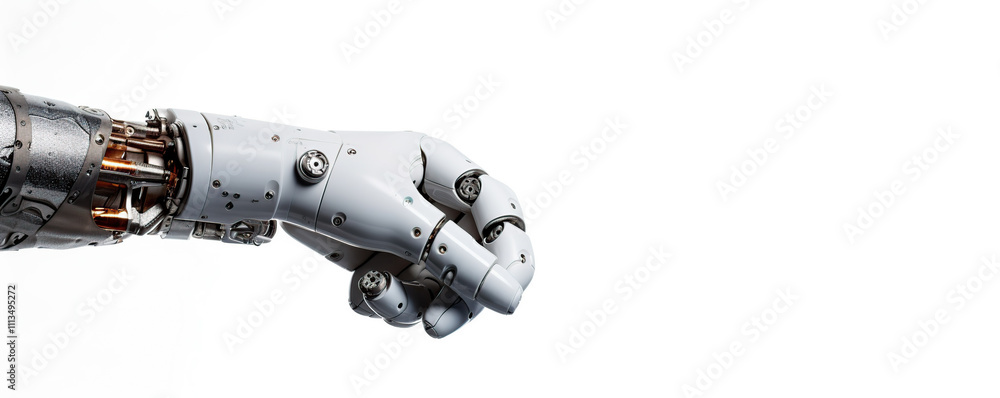 Robotic hand showcasing intricate mechanics and advanced technology for precision tasks Robotic hand showcasing intricate mechanics and advanced technology for precision tasks