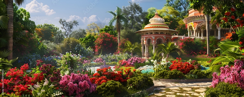 garden with flowers garden with flowers
