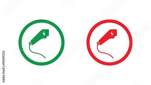 charging point icon on white background