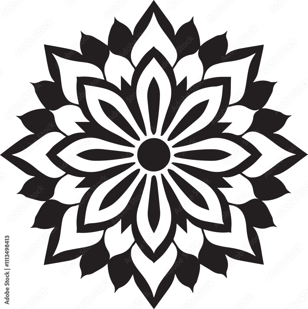 Fototapeta premium black and white flower