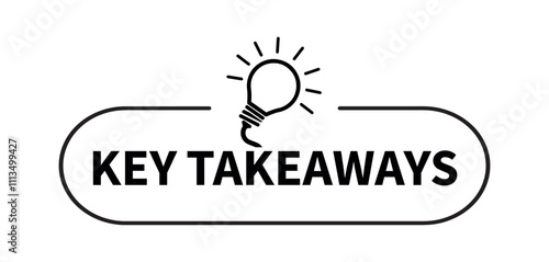 Key takeaways text on white background	