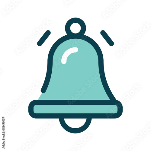 Notification bell icon design isolated on white background