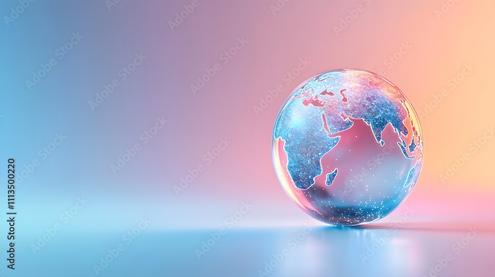 Global Earth Globe in Whimsical Sharp Focus Vibrant Environment High-Resolution Imagery Digital Art Conceptualization Global Earth Globe in Whimsical Sharp Focus Vibrant Environment High-Resolution Imagery Digital Art Conceptualization