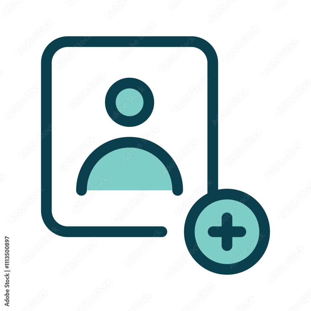 Adding contacts, user add icon design in modern style Adding contacts, user add icon design in modern style