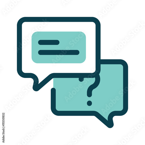 Message, chat communication, trendy icon of speech bubbles