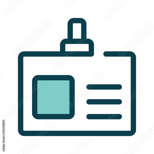 A badge symbolizing identification or access credentials vector design