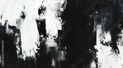 Abstract black and white painting texture background vector design photo