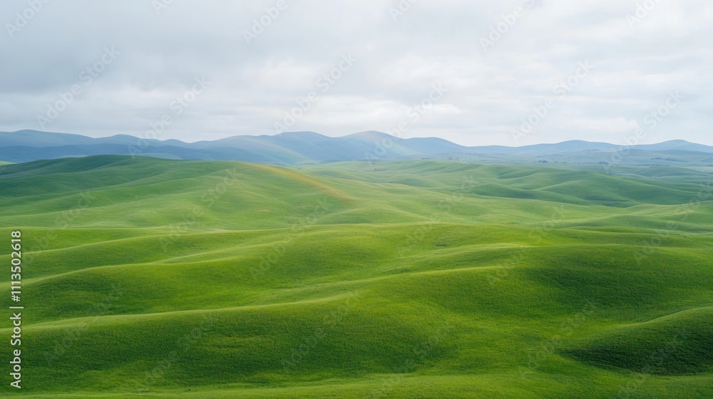 Rolling Green Hills Under a Cloudy Sky Rolling Green Hills Under a Cloudy Sky
