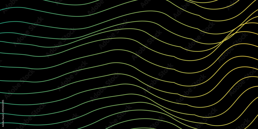 Abstract wavy line background with geometric composition. Technology Wallpaper. Modern Banner. Element for design isolated on black. Black and colorful gradient. Brochure, booklet. Love, night, dark Abstract wavy line background with geometric composition. Technology Wallpaper. Modern Banner. Element for design isolated on black. Black and colorful gradient. Brochure, booklet. Love, night, dark