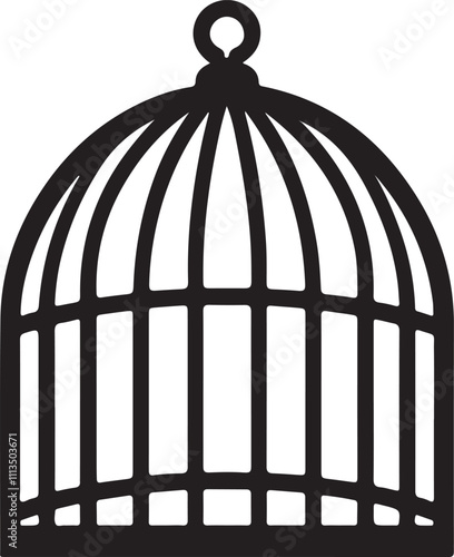 birdcage silhouette vector art perfect for graphic design.