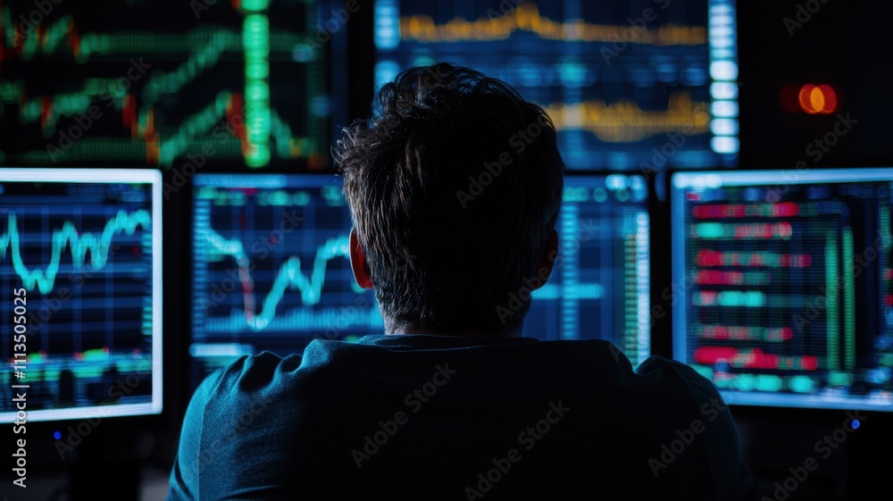 Market analysis and trading strategies financial hub data visualization nighttime close-up technology insights Market analysis and trading strategies financial hub data visualization nighttime close-up technology insights