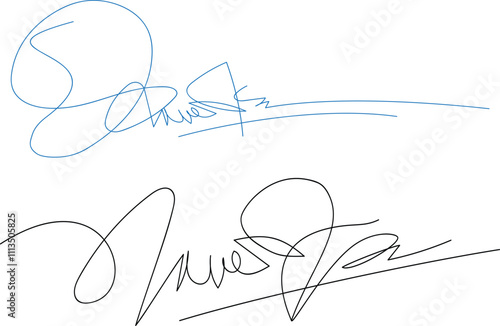 Handwritten Collection of Fake Scribble Signature in Ink, Abstract handwritten signature, set imaginary scribble, Business set of inked autographs. Autographs handwritten. Document Signature Ideas.eps