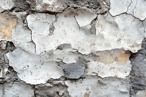Background/ wallpaper - white flaking paint on cement.
