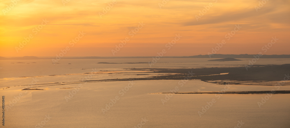 Beautiful sky over the Ionian Sea in Greece during sunset Beautiful sky over the Ionian Sea in Greece during sunset