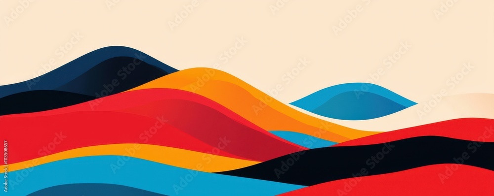 Vibrant abstract waves artwork digital design contemporary art bold colors creative expression visual harmony Vibrant abstract waves artwork digital design contemporary art bold colors creative expression visual harmony