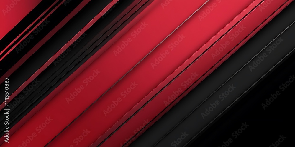 Obraz premium Red, white and black themed abstract background with random lines in different size and color, wallpaper backdrop modern stylish illustration