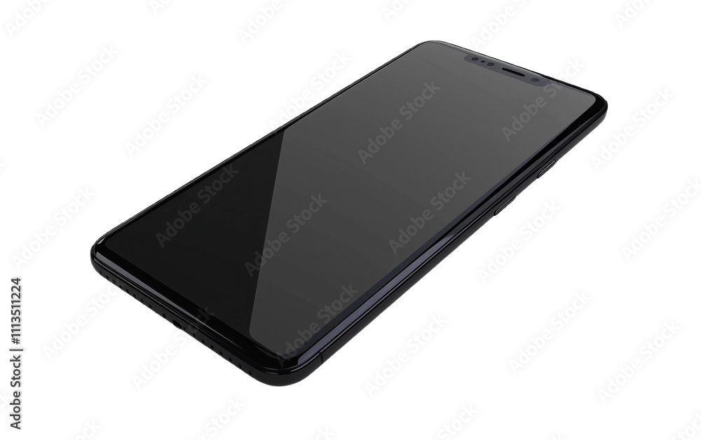 Essential Large Screen Black Smartphone Sleek Design Isolated On Transparent Background PNG. Essential Large Screen Black Smartphone Sleek Design Isolated On Transparent Background PNG.