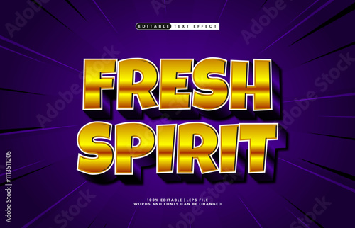 fresh spirit editable text effect with a play and game text style