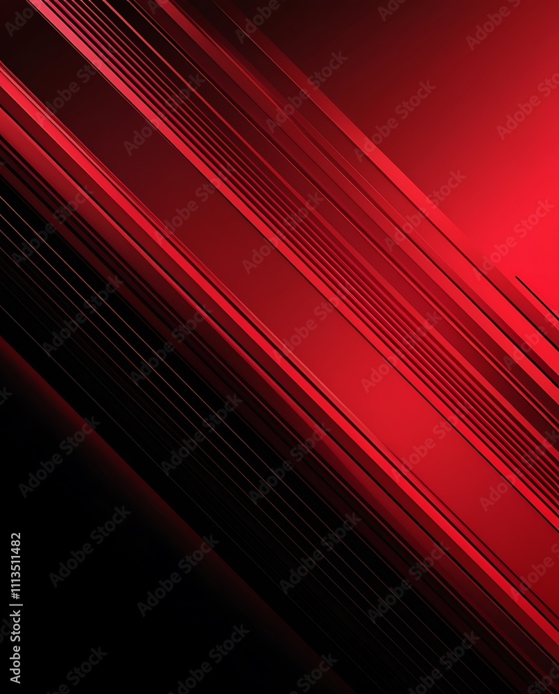 Obraz premium Red, white and black themed abstract background with random lines in different size and color, wallpaper backdrop modern stylish illustration