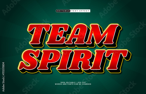 team spirit editable text effect with a kids and game text style