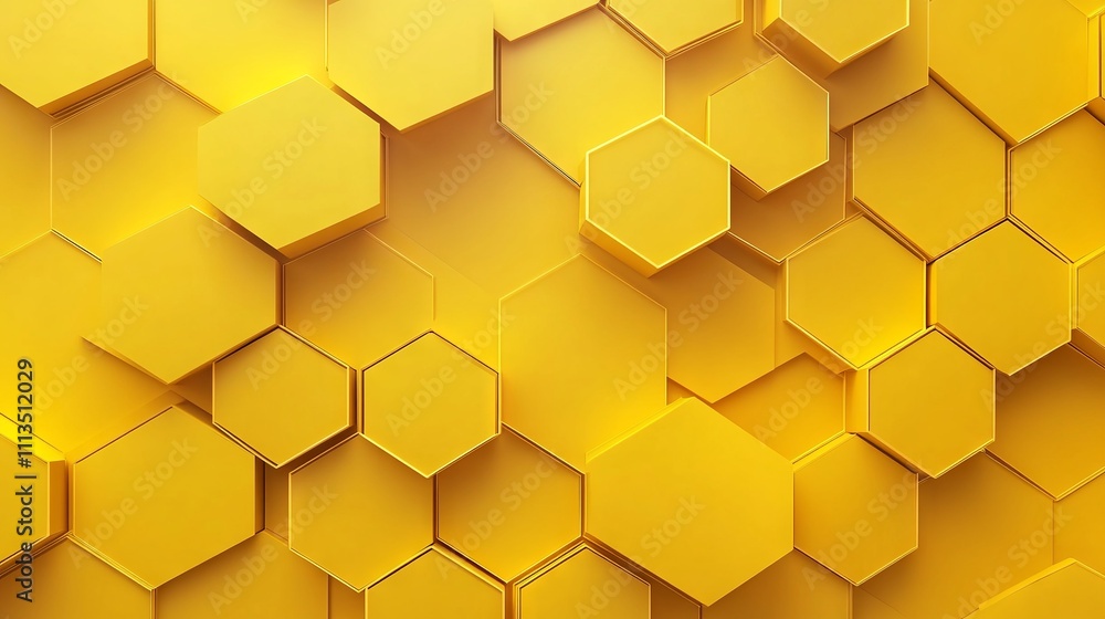 Abstract geometric yellow hexagon background with striped lines and 3d texture effect Abstract geometric yellow hexagon background with striped lines and 3d texture effect
