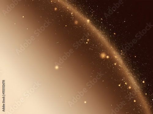 Golden and brown sparkles of shiny objects on hued abstract background, fantasy beautiful illustration wallpaper
