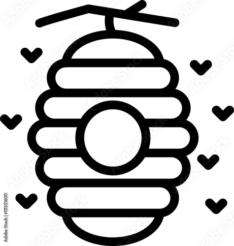 Beehive Line Icon