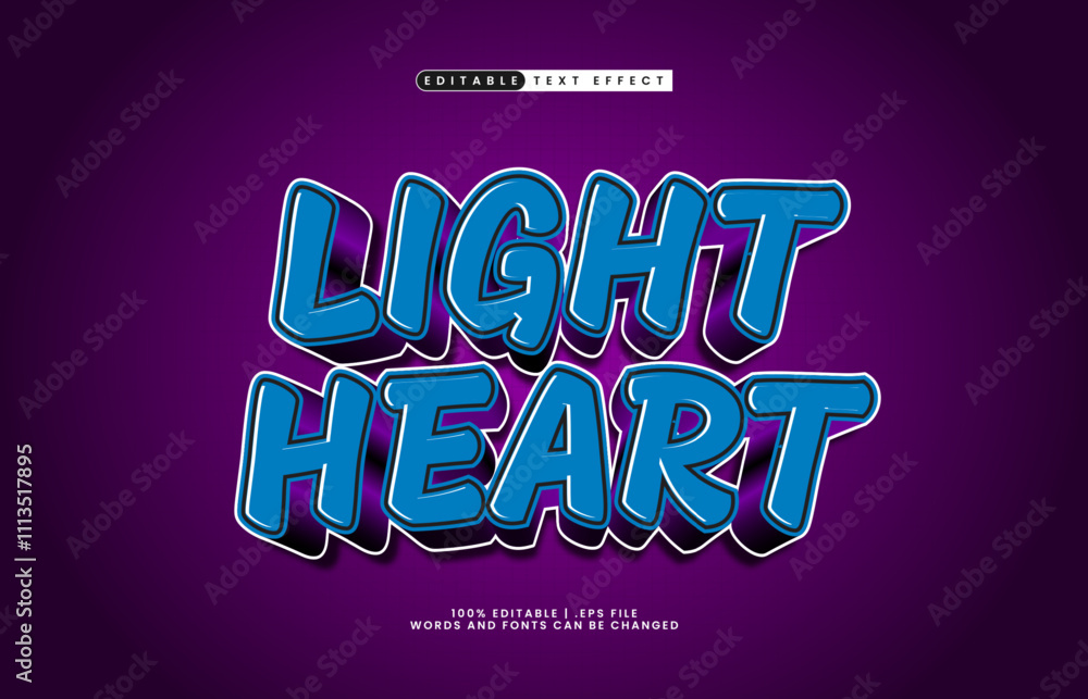 light heart editable text effect with a kids and happy text style light heart editable text effect with a kids and happy text style