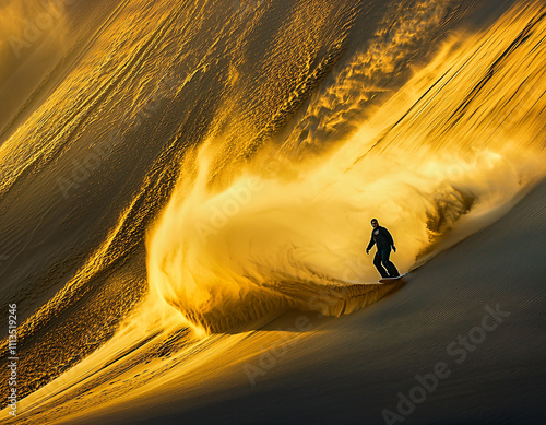 Sandboarding Sunset photo