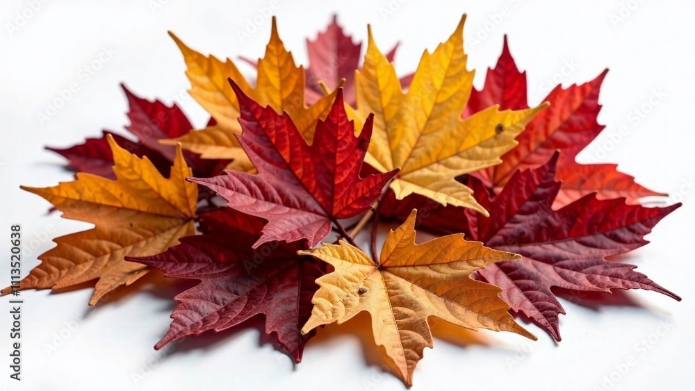 Autumn Leaves Pile Isolated White Background - Detailed AI Photo Autumn Leaves Pile Isolated White Background - Detailed AI Photo