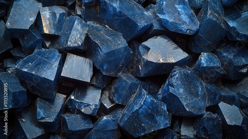 Wallpaper Mural Close-up of stunning blue crystals in natural light Torontodigital.ca