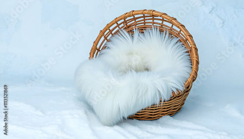 Wallpaper Mural Newborn Digital Backdrop.  Frosty Glacier snowy Themes for Newborn. For boys and girls. Background for Newborn. Photography Backdrop. white fur Torontodigital.ca