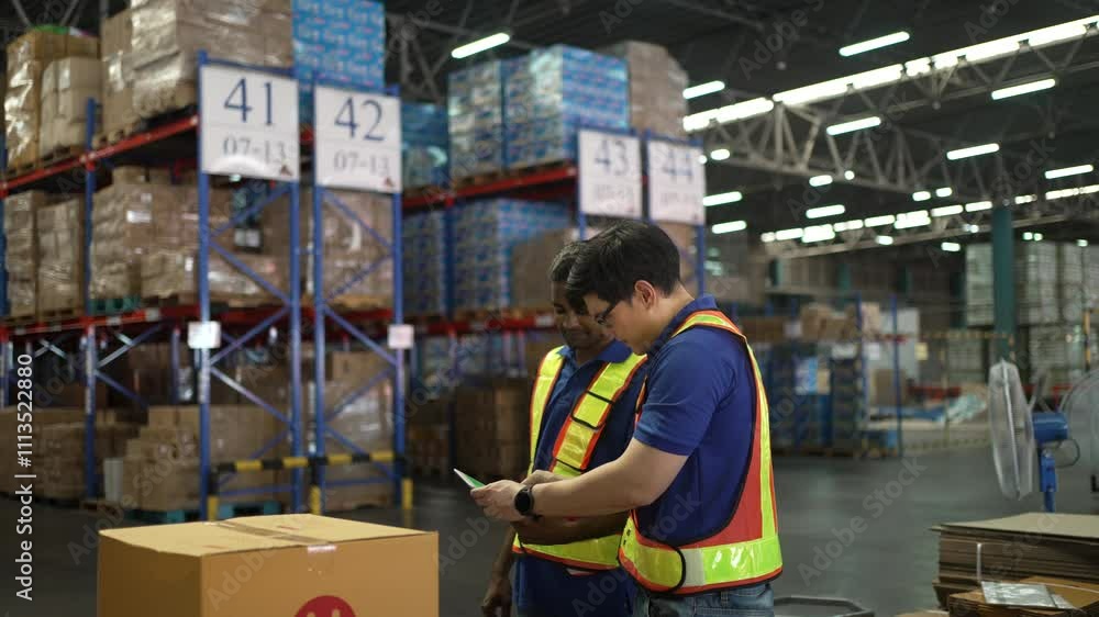 Logistics employees are working warehouse. Labor and logistics. Logistics employees are working warehouse. Labor and logistics.