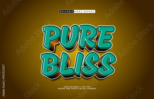 pure bliss editable text effect with a kids and happy text style