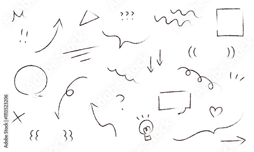 手描きイラスト素材セット