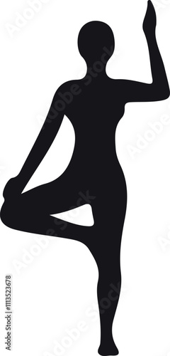 silhouette of a person yoga