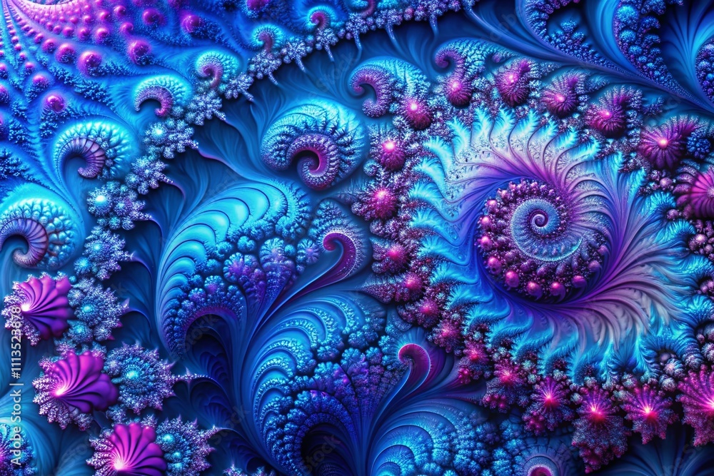 Fractal Abstract Fashion Background Blue Purple Fractal Abstract Fashion Background Blue Purple