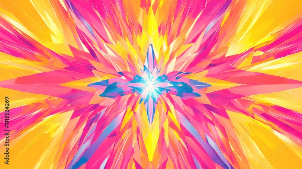 Vibrant Abstract Explosion of Colors in Radiant Patterns and Shapes Vibrant Abstract Explosion of Colors in Radiant Patterns and Shapes