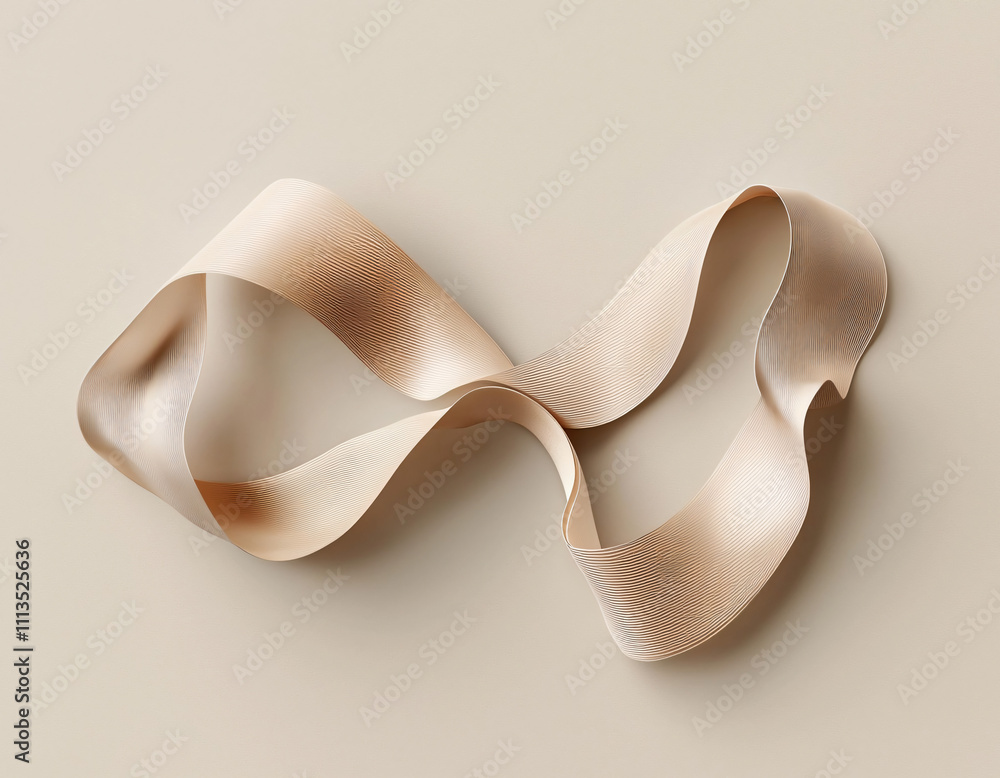 Abstract Beige Ribbon Abstract Beige Ribbon